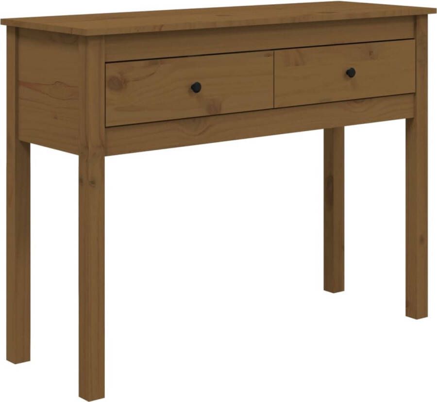 Maison Exclusive Wandtafel 100x35x75 cm massief grenenhout honingbruin