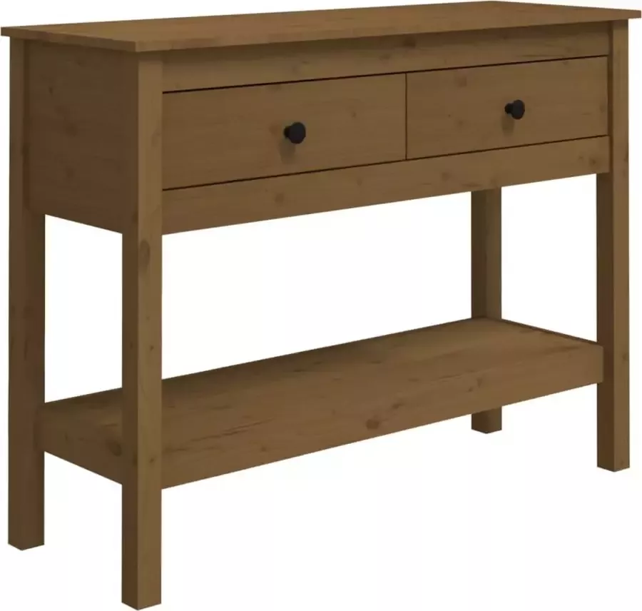Maison Exclusive Wandtafel 100x35x75 cm massief grenenhout honingbruin