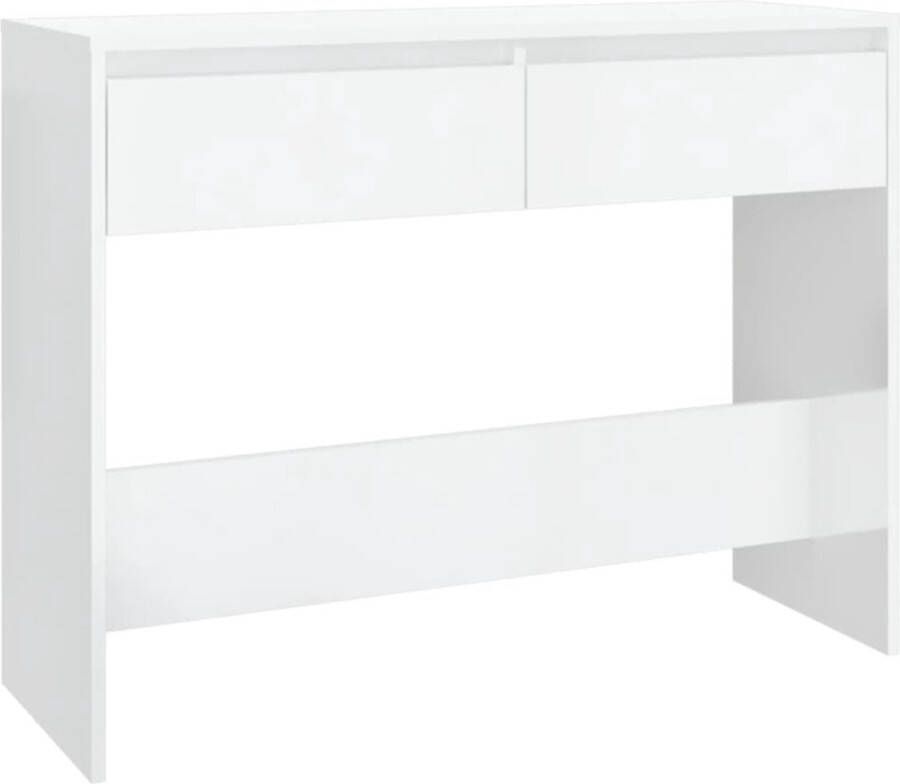 Maison Exclusive Wandtafel 100x35x76 5 cm spaanplaat hoogglans wit