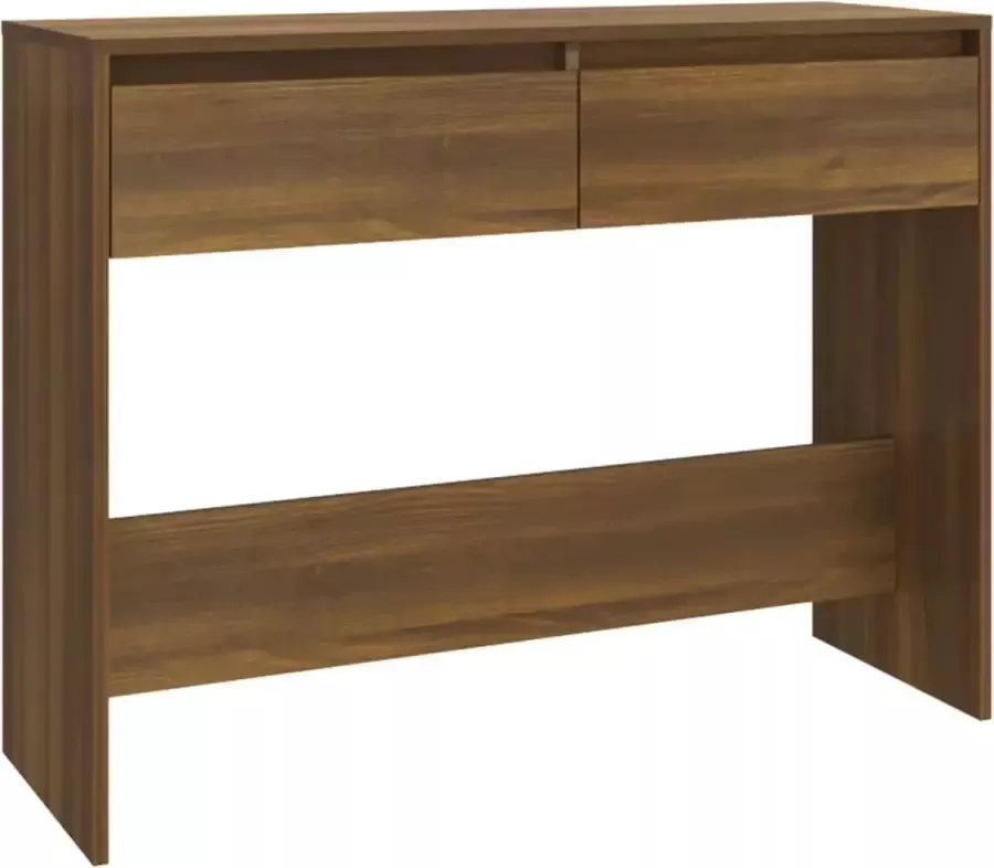 Maison Exclusive Wandtafel 100x35x76 5 spaanplaat bruineikenkleurig