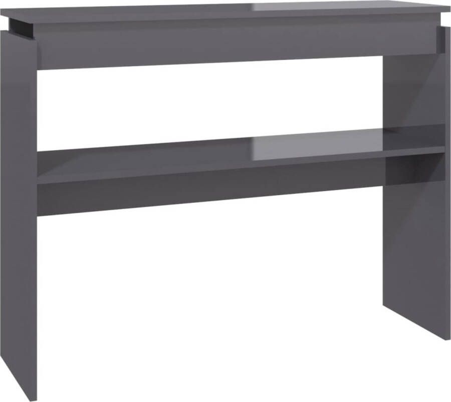 Maison Exclusive Wandtafel 102x30x80 cm spaanplaat hoogglans grijs