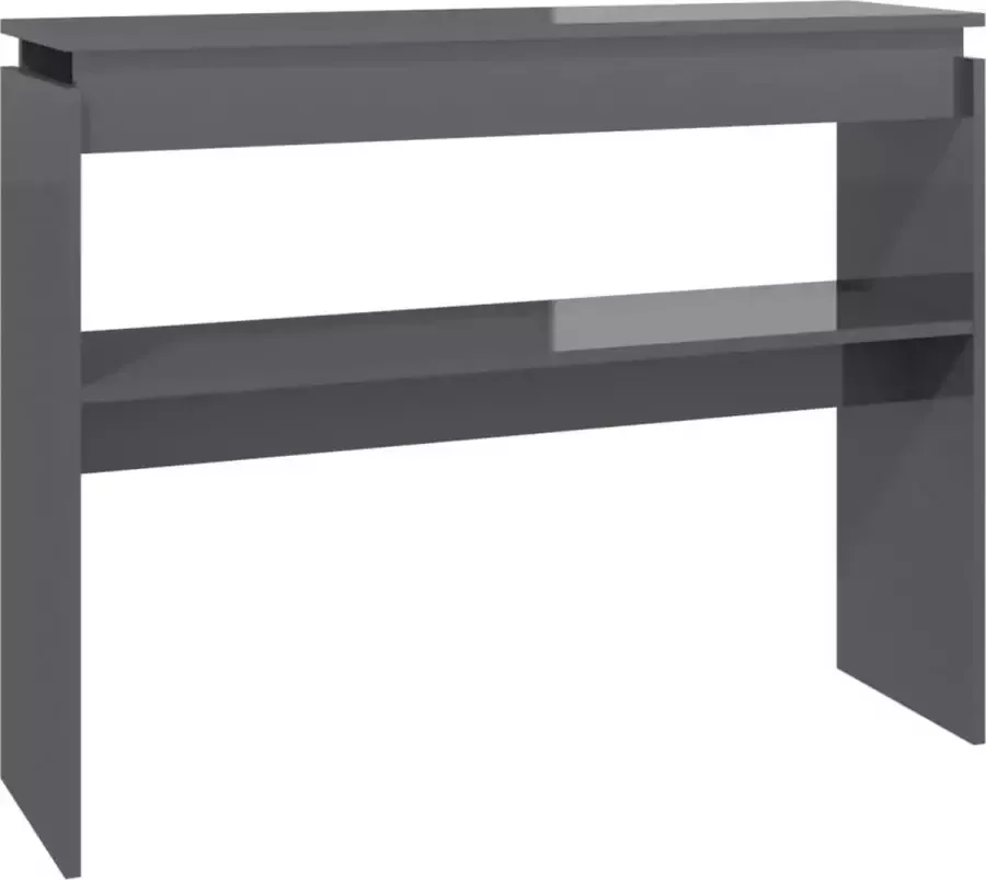 Maison Exclusive Wandtafel 102x30x80 cm spaanplaat hoogglans grijs