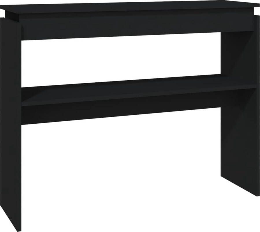 Maison Exclusive Wandtafel 102x30x80 cm spaanplaat zwart