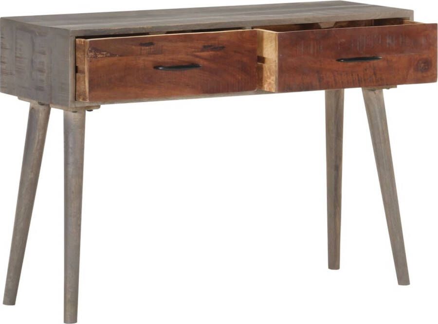 Maison Exclusive Wandtafel 110x35x75 cm massief ruw mangohout grijs