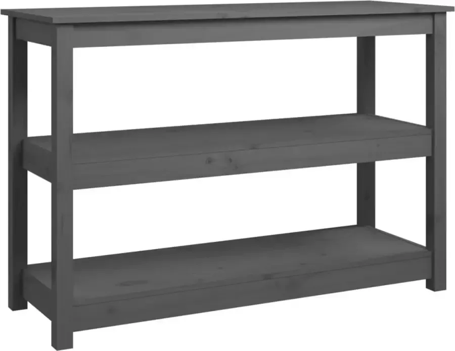 Maison Exclusive Wandtafel 110x40x74 cm massief grenenhout grijs