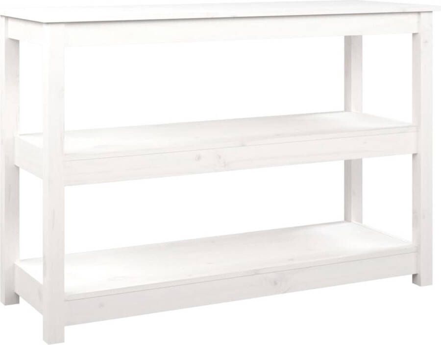 Maison Exclusive Wandtafel 110x40x74 cm massief grenenhout wit