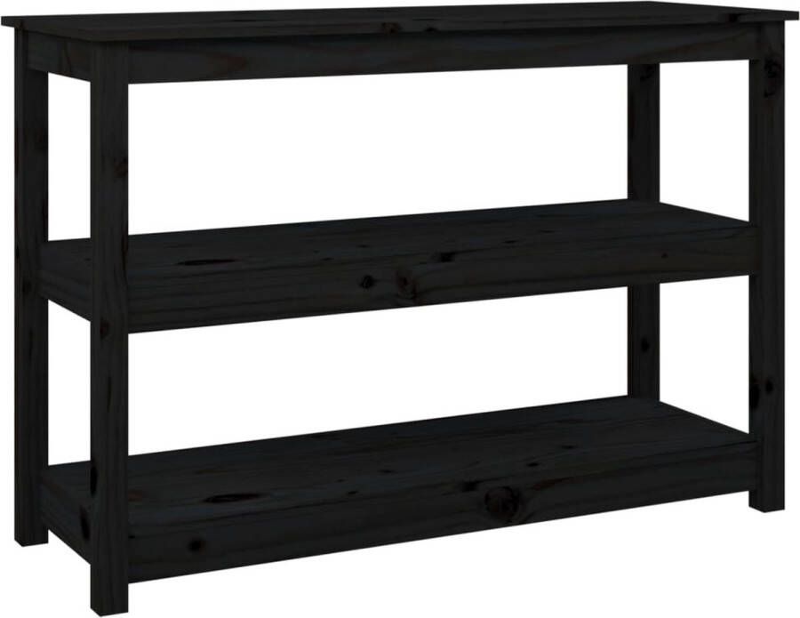 Maison Exclusive Wandtafel 110x40x74 cm massief grenenhout zwart