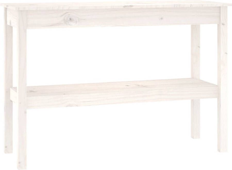 Maison Exclusive Wandtafel 110x40x75 cm massief grenenhout wit