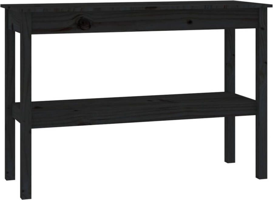 Maison Exclusive Wandtafel 110x40x75 cm massief grenenhout zwart