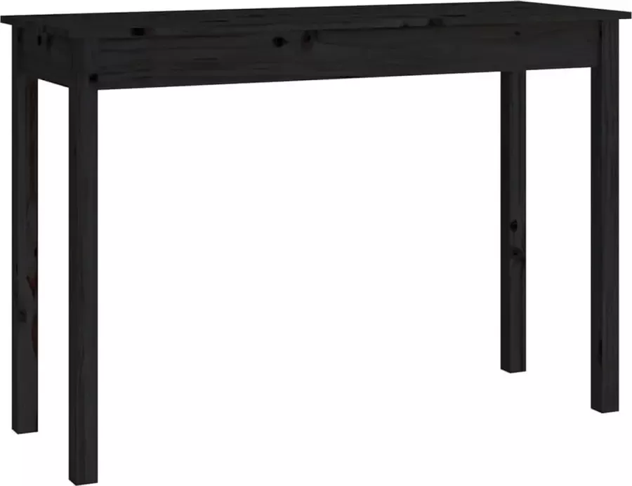 Maison Exclusive Wandtafel 110x40x75 cm massief grenenhout zwart
