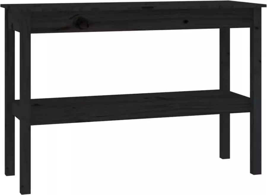 Maison Exclusive Wandtafel 110x40x75 cm massief grenenhout zwart