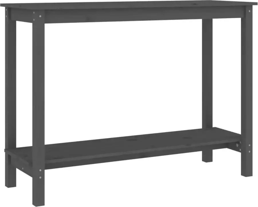 Maison Exclusive Wandtafel 110x40x80 cm massief grenenhout grijs