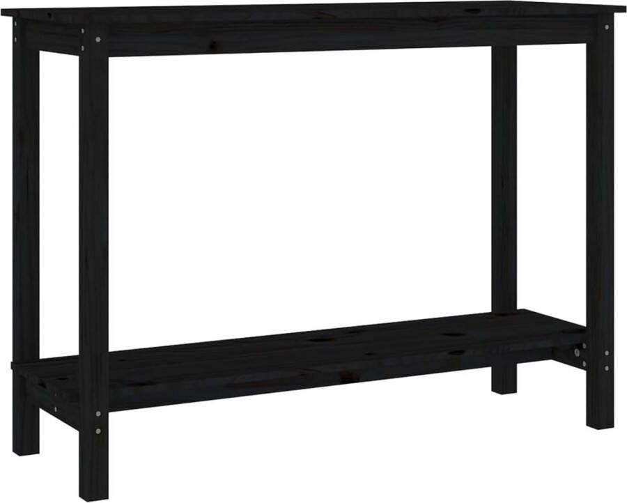 Maison Exclusive Wandtafel 110x40x80 cm massief grenenhout zwart