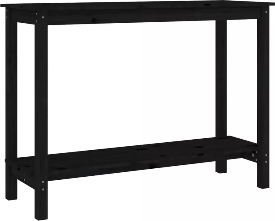 Maison Exclusive Wandtafel 110x40x80 cm massief grenenhout zwart