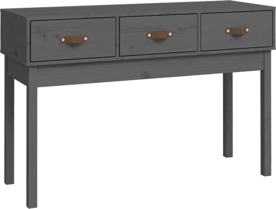 Maison Exclusive Wandtafel 114x40x75 cm massief grenenhout grijs