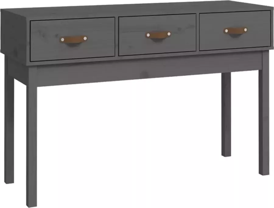 Maison Exclusive Wandtafel 114x40x75 cm massief grenenhout grijs