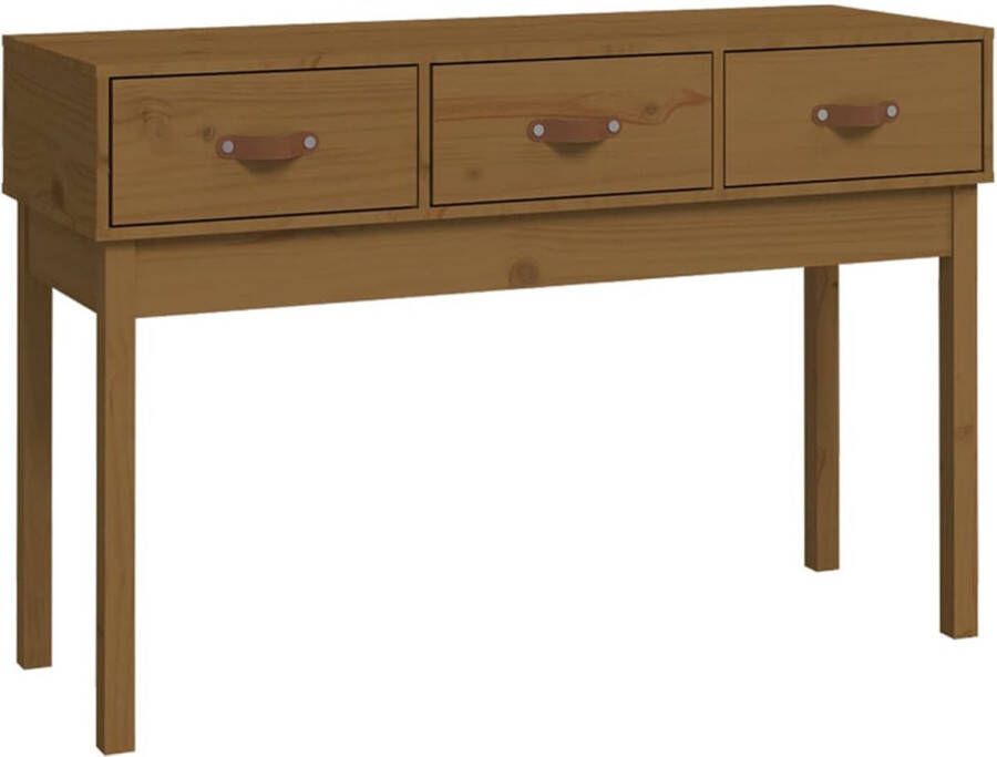 Maison Exclusive Wandtafel 114x40x75 cm massief grenenhout honingbruin