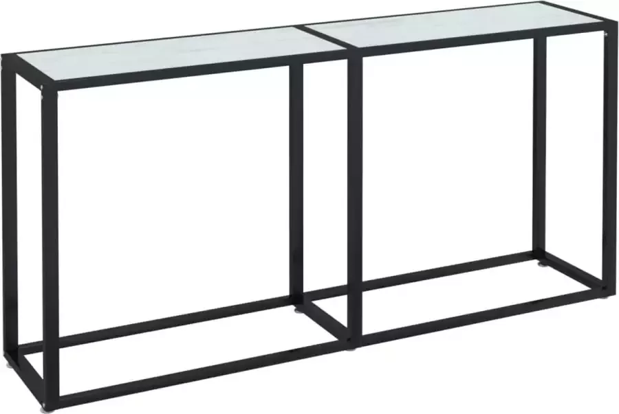 Maison Exclusive Wandtafel 160x35x75 5 cm gehard glas witmarmerkleurig