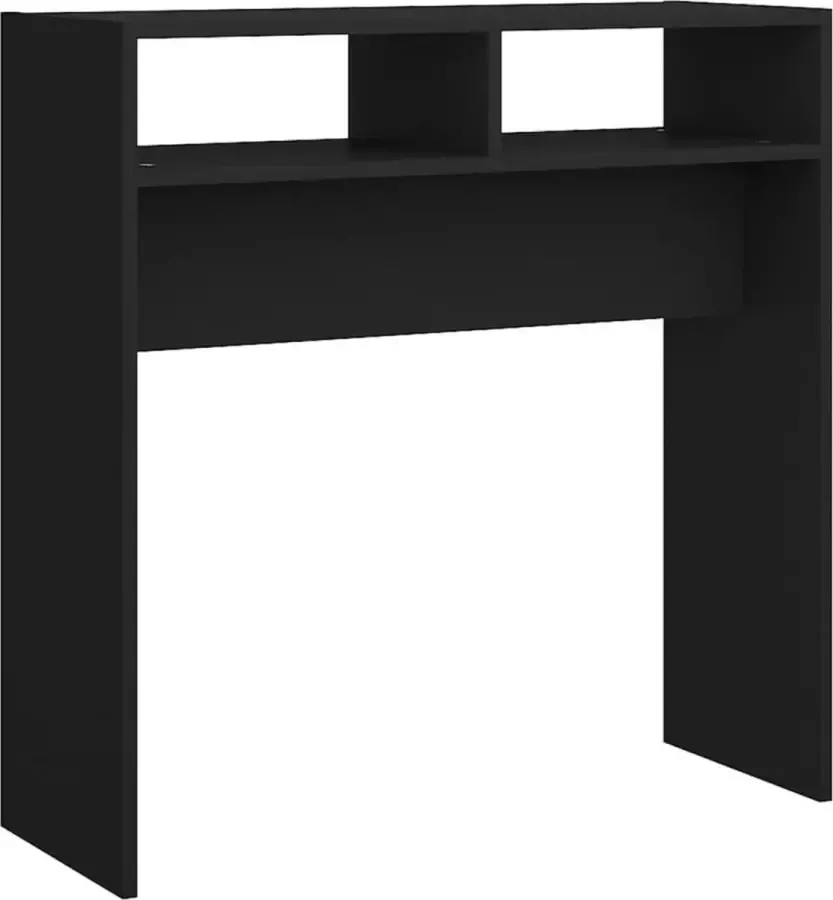 Maison Exclusive Wandtafel 78x30x80 cm bewerkt hout zwart