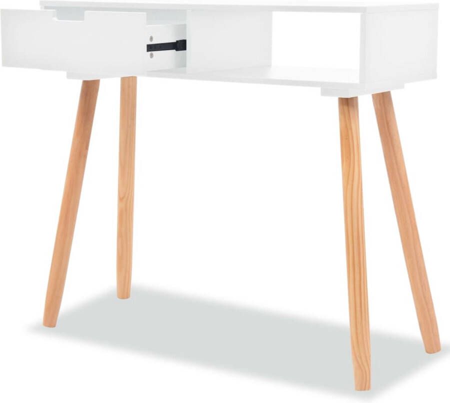 Maison Exclusive Wandtafel 80x30x72 cm massief grenenhout wit