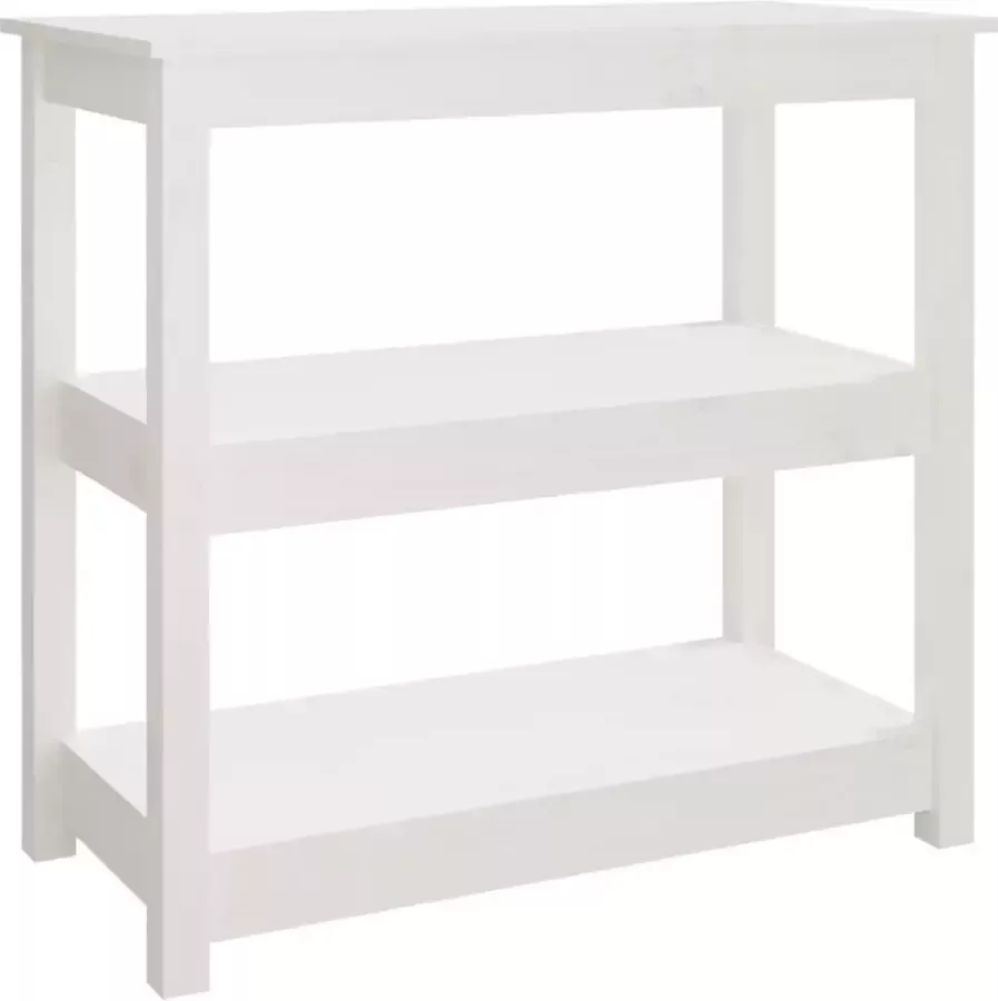Maison Exclusive Wandtafel 80x40x74 cm massief grenenhout wit