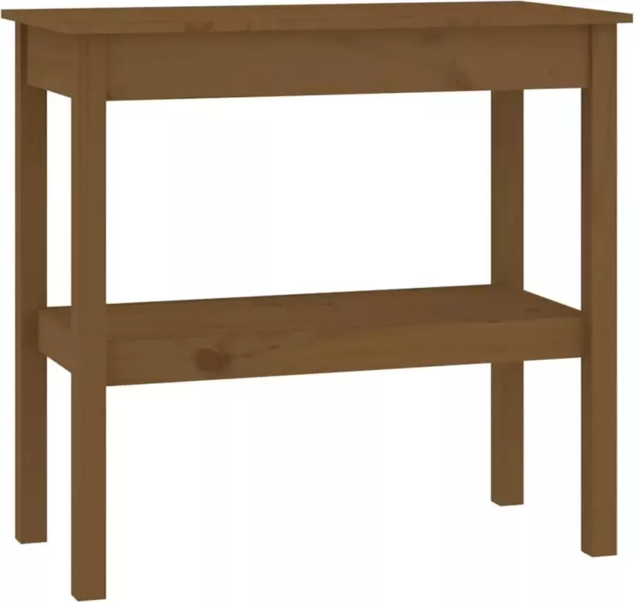 Maison Exclusive Wandtafel 80x40x75 cm massief grenenhout honingbruin