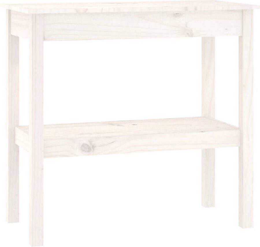 Maison Exclusive Wandtafel 80x40x75 cm massief grenenhout wit