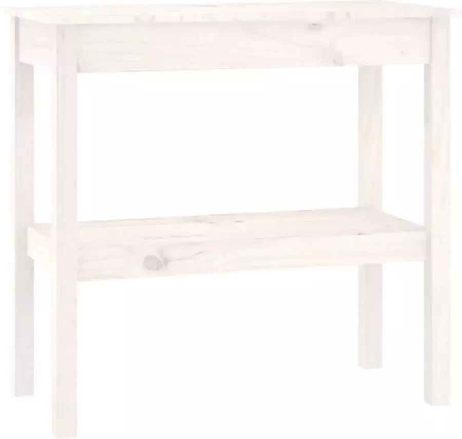 Maison Exclusive Wandtafel 80x40x75 cm massief grenenhout wit