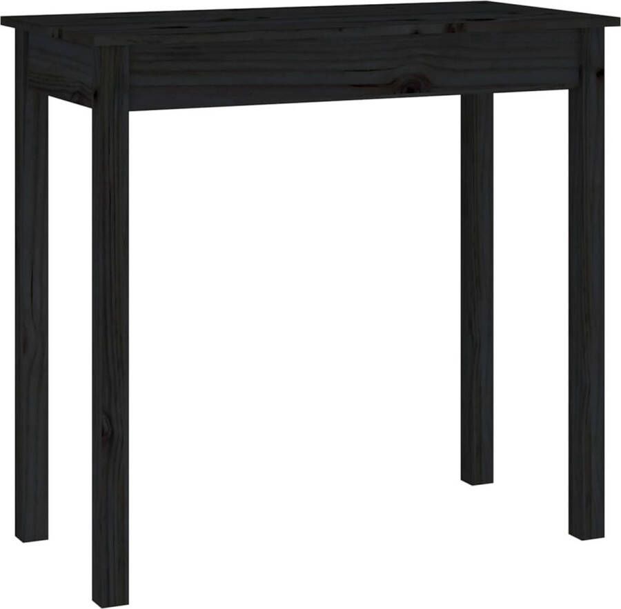 Maison Exclusive Wandtafel 80x40x75 cm massief grenenhout zwart