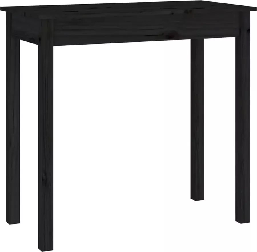 Maison Exclusive Wandtafel 80x40x75 cm massief grenenhout zwart