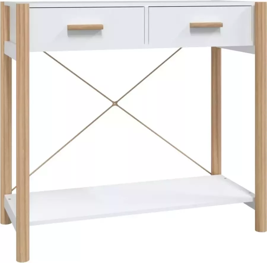 Maison Exclusive Wandtafel 82x38x75 cm bewerkt hout wit