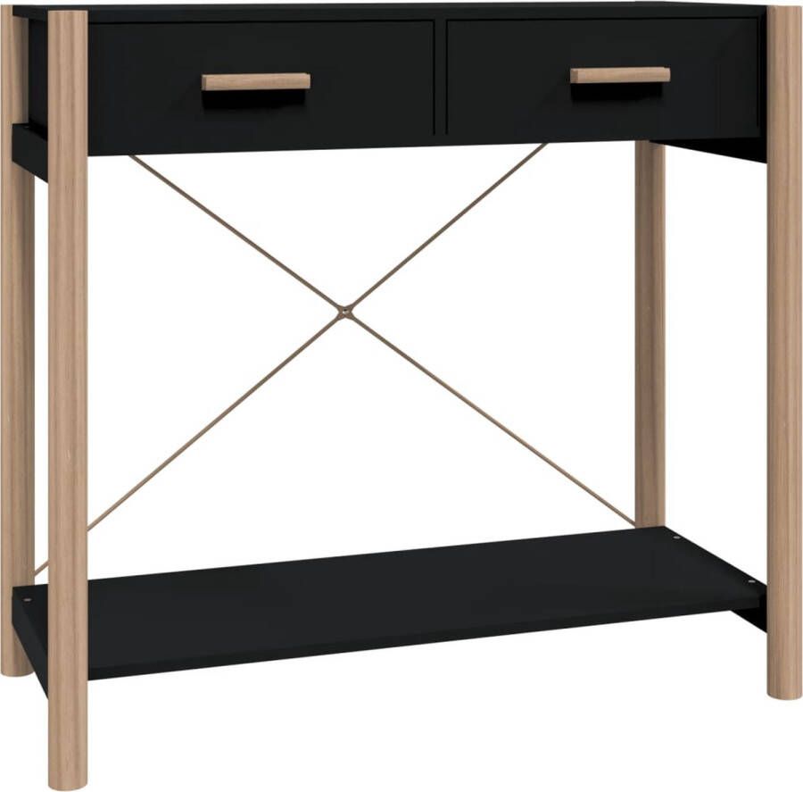 Maison Exclusive Wandtafel 82x38x75 cm bewerkt hout zwart