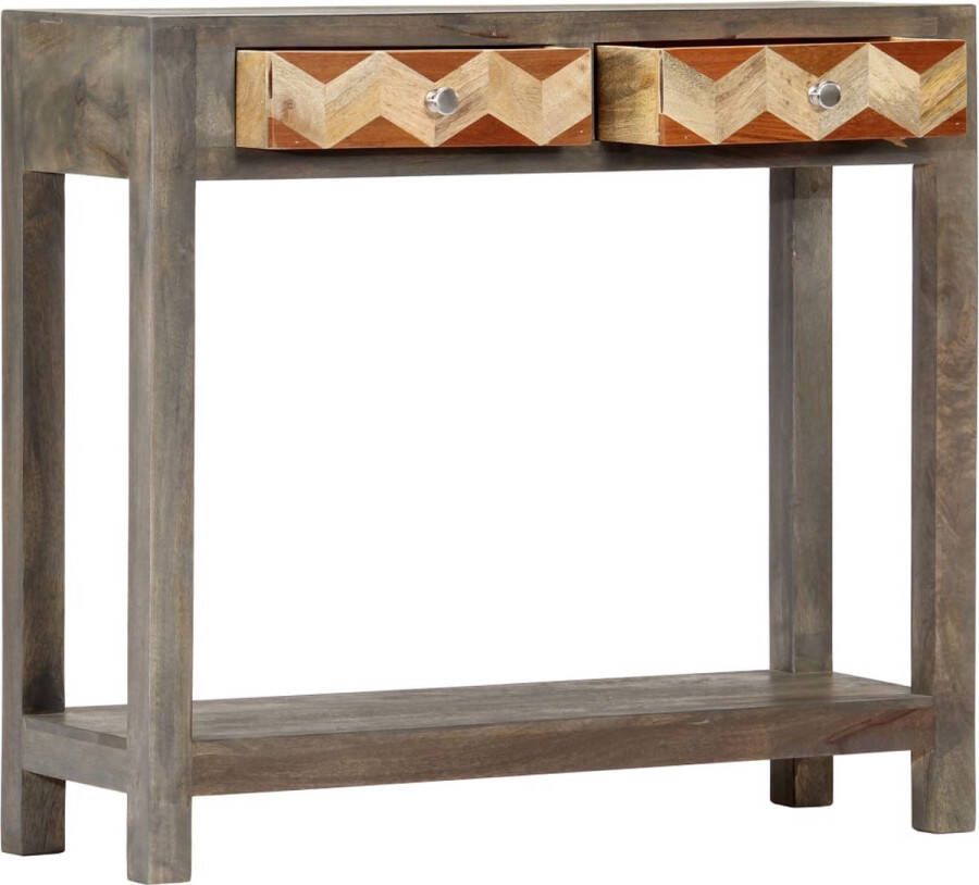 Maison Exclusive Wandtafel 86x30x76 cm massief mangohout grijs