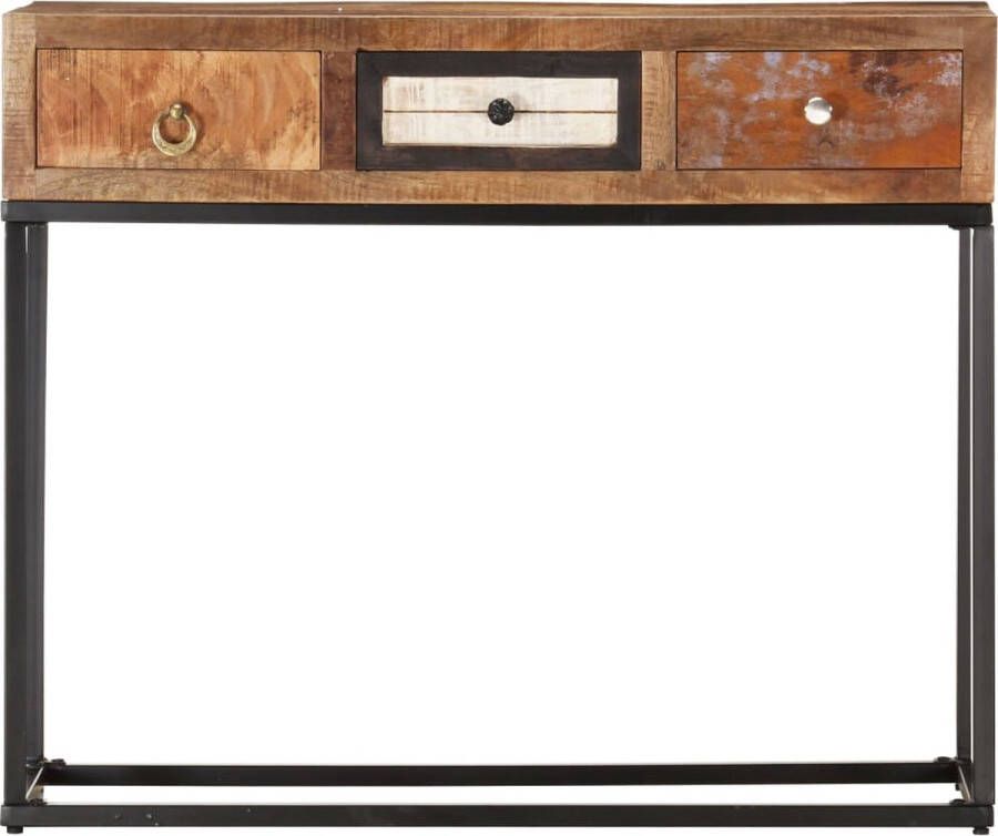 Maison Exclusive Wandtafel 90x30x75 cm massief gerecycled hout goudkleurig