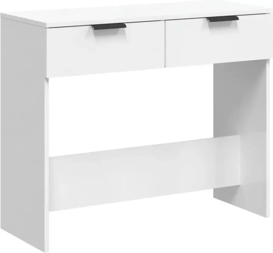Maison Exclusive Wandtafel 90x36x75 cm bewerkt hout hoogglans wit