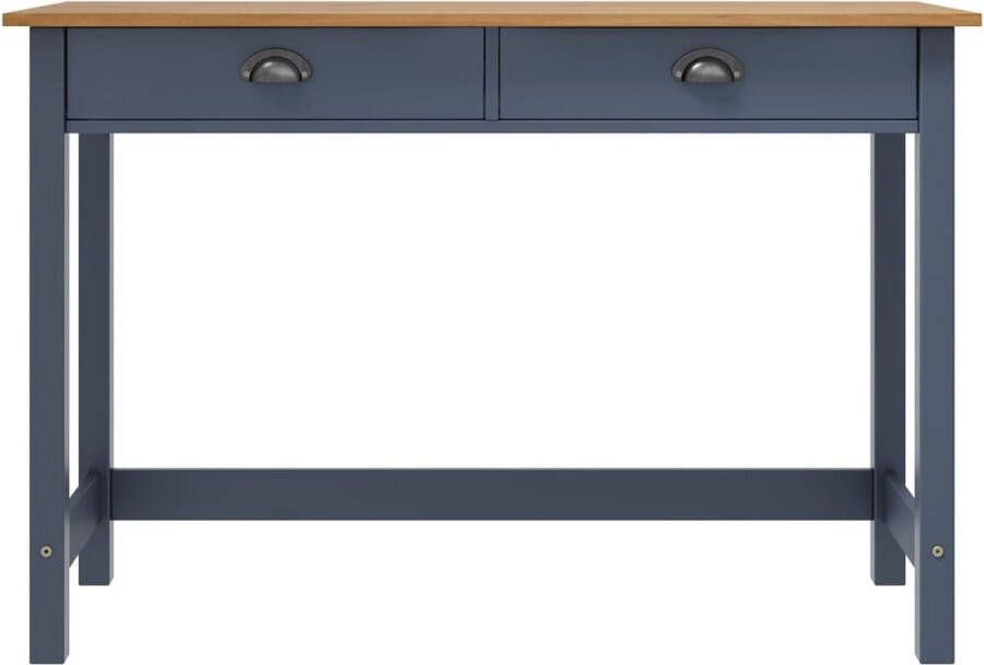 Maison Exclusive Wandtafel Hill 2 lades 110x45x74 cm massief grenenhout grijs