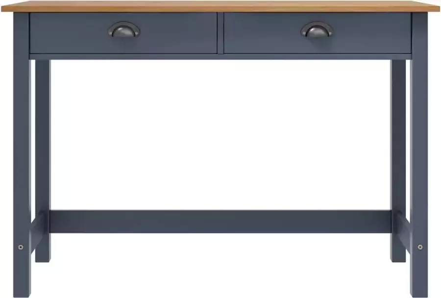 Maison Exclusive Wandtafel Hill 2 lades 110x45x74 cm massief grenenhout grijs