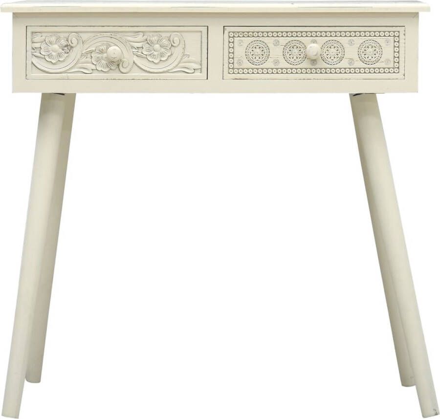 Maison Exclusive Wandtafel met 2 lades 80x40x77 8 cm bewerkt hout grijs