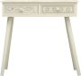 Maison Exclusive Wandtafel met 2 lades 80x40x77 8 cm bewerkt hout grijs - Thumbnail 2