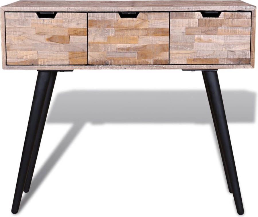 Maison Exclusive Wandtafel met 3 lades gerecycled teakhout