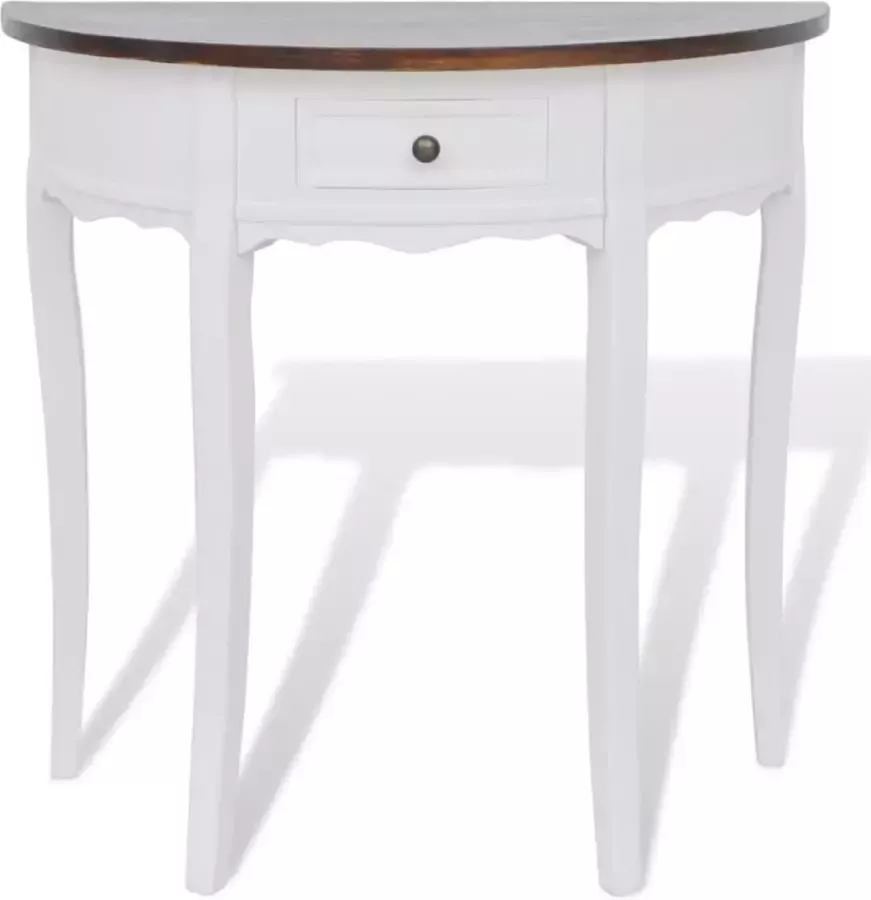 Maison Exclusive Wandtafel met lade halfrond bruin