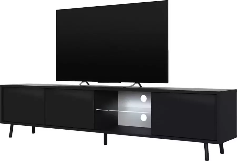 Maison Home Maison s Tv meubel – Tv Kast meubel – Tv meubel – Tv Meubels – Tv meubels Zwart – Zwart – Galhad – 175x40 5x31 3