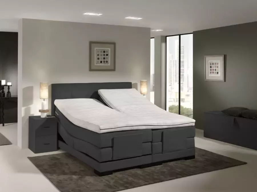 Maison Interiors Lyon Elektrische Boxspring 180x200 Antraciet Hotel Kwaliteit In Nederland gemaakt Maatwerk mogelijk