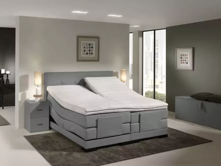 Maison Interiors Lyon Elektrische Boxspring 180x200 Grijs Hotel Kwaliteit In Nederland gemaakt Maatwerk mogelijk