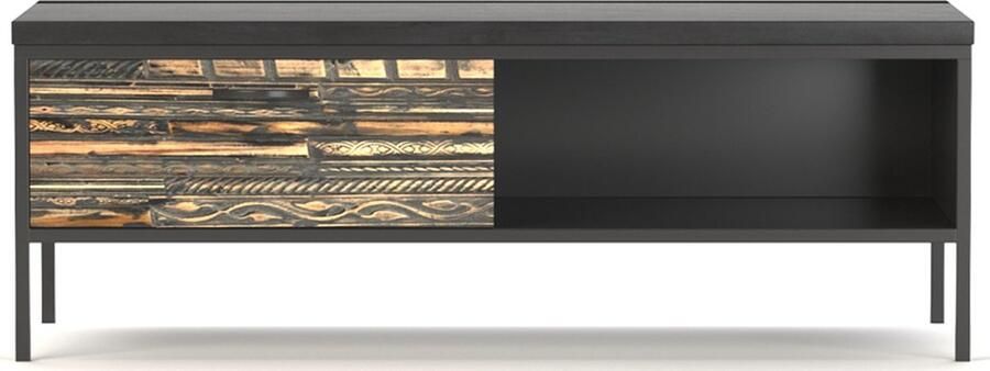 Maisonriche Malibu Collection Coffee Table 2 Doors 120X50X43-MMCT002BLC