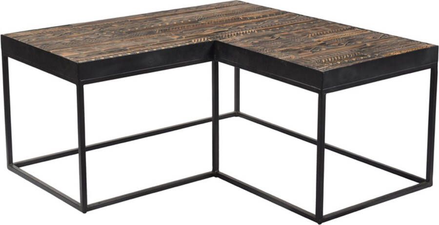 Maisonriche Malibu by Shopsahopsa Salontafel L vorm Afmeting: 90X90X42 cm