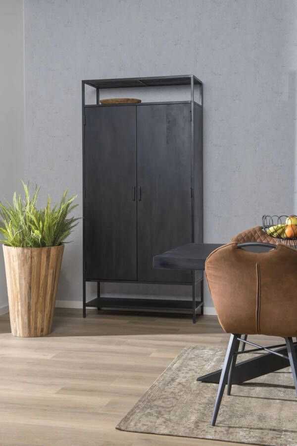 Mangoe Meubels Buffetkast Sem 100x40x210 cm mangohout en metaal