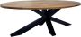 Mangoe Meubels Eettafel ovaal 220x100x76 cm mangohout en metaal - Thumbnail 2