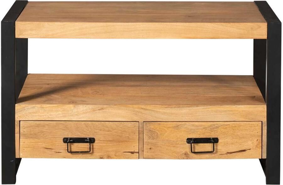 Mangoe Meubels Tv meubel Mangohout 120 cm tv meubels Televisie Kast 2 lades garantie gratis verzending opbergruimte