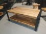 Mangoe Meubels Salontafel Lucas 110x60x45 cm mangohout en metaal - Thumbnail 2